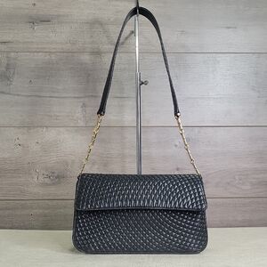 Bally Black Woven Shoulder Bag